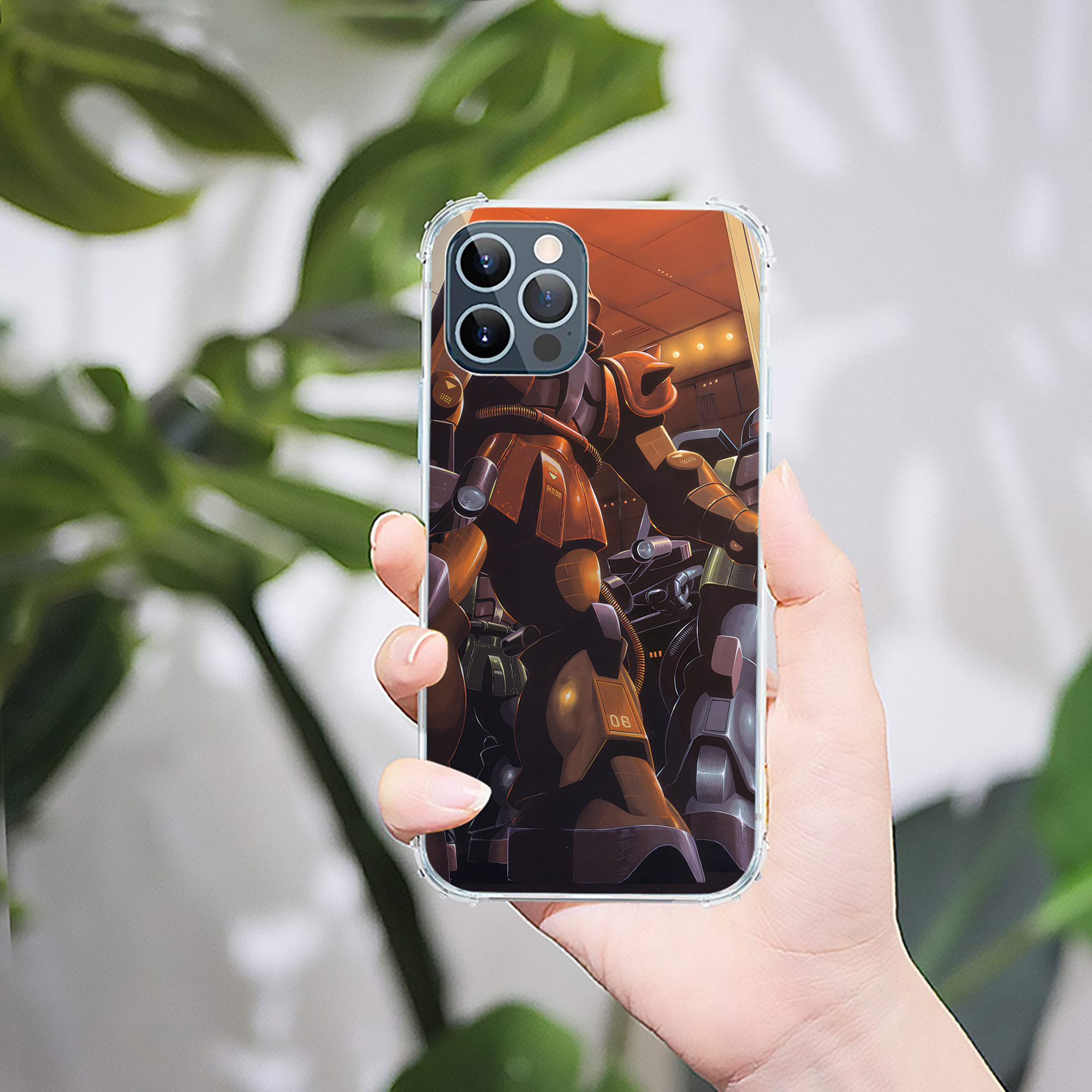 （画像用） 機動戦士ガンダム Mobile Suit Gundam 【iPhone 12シリーズ対応】透明スマホケース（クリアソフトケース）